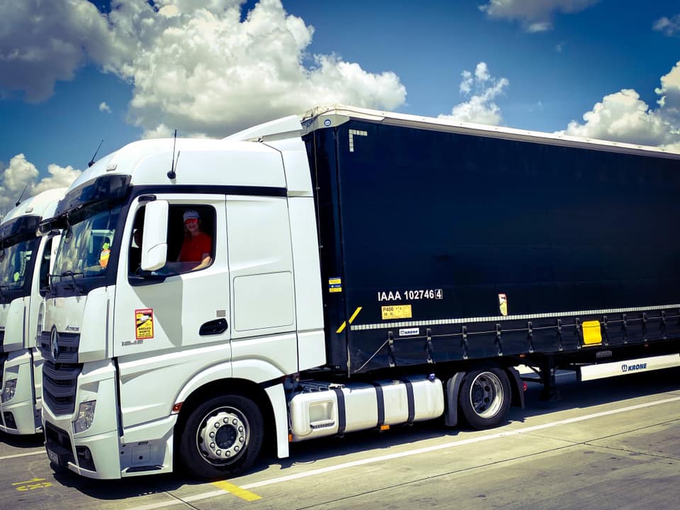 La inaltime, din cabina unui TIR