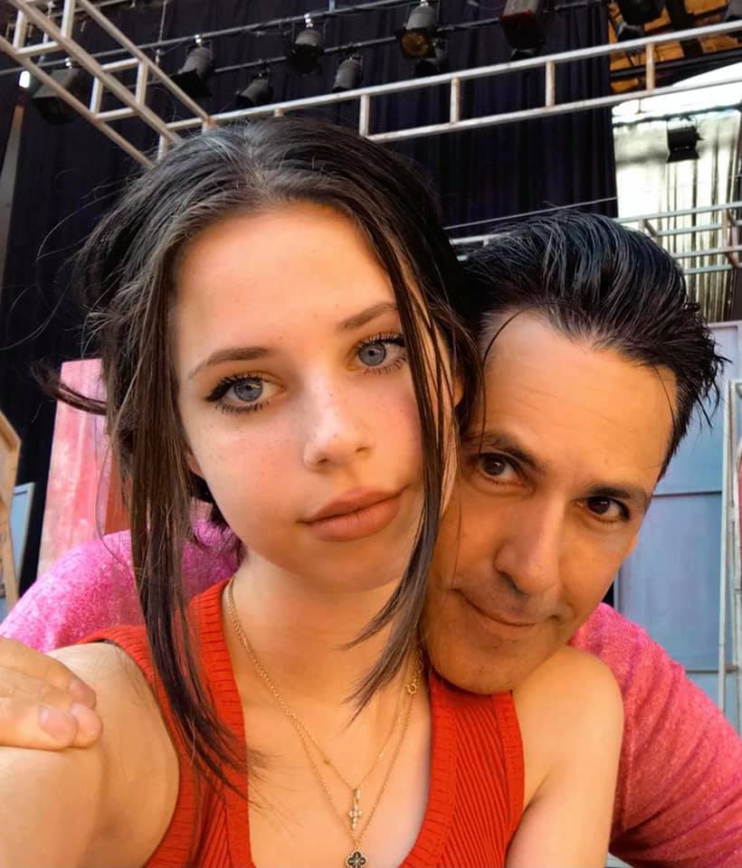 Violeta alături de tatăl ei, Ștefan Bănică Jr