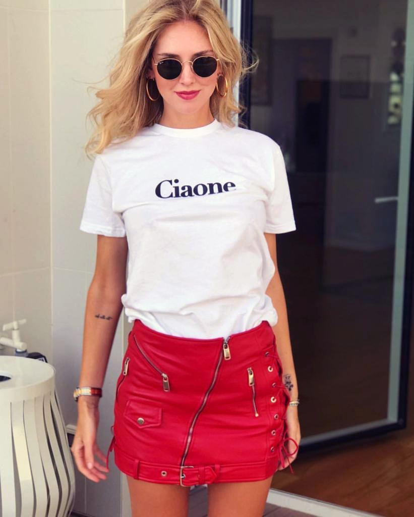Chiara Ferragni poartă creațiile semnate de Mădălina Lalu