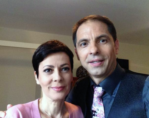 Dan Negru alături de Teodora Mareș, din ”Declarație de dragoste”, actrița pe care a adorat-o, în anii de liceu