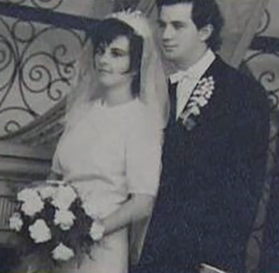 Artistul și soția lui în ziua căsătoriei