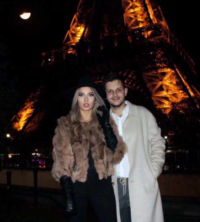 Maria Iordănescu și soțul ei, Teddy Măgureanu, la Paris