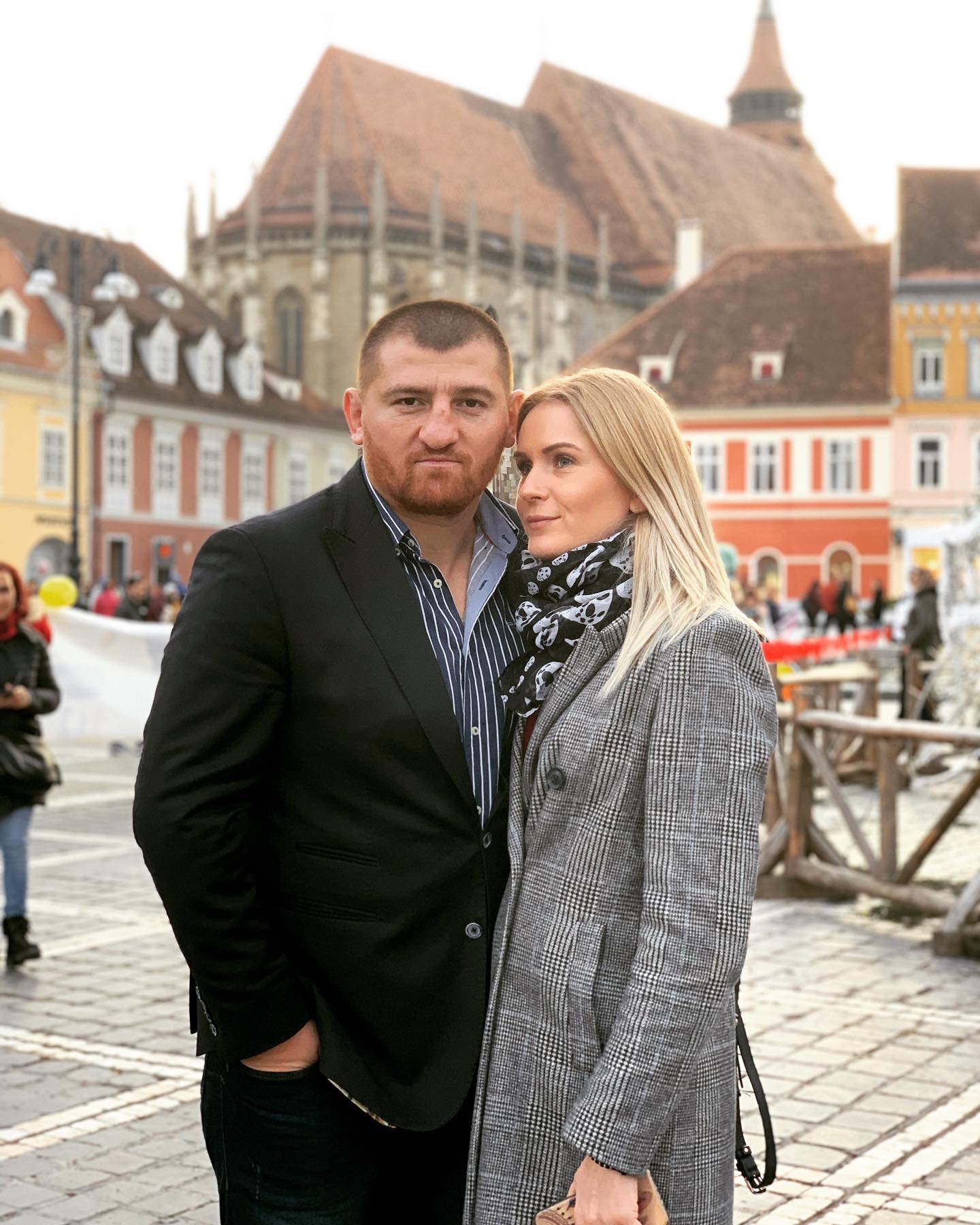 Cătălin Moroșanu și soția sa