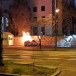 Bogdan Draghici a intrat cu masina in flacari in zidul Ambasadei Rusiei