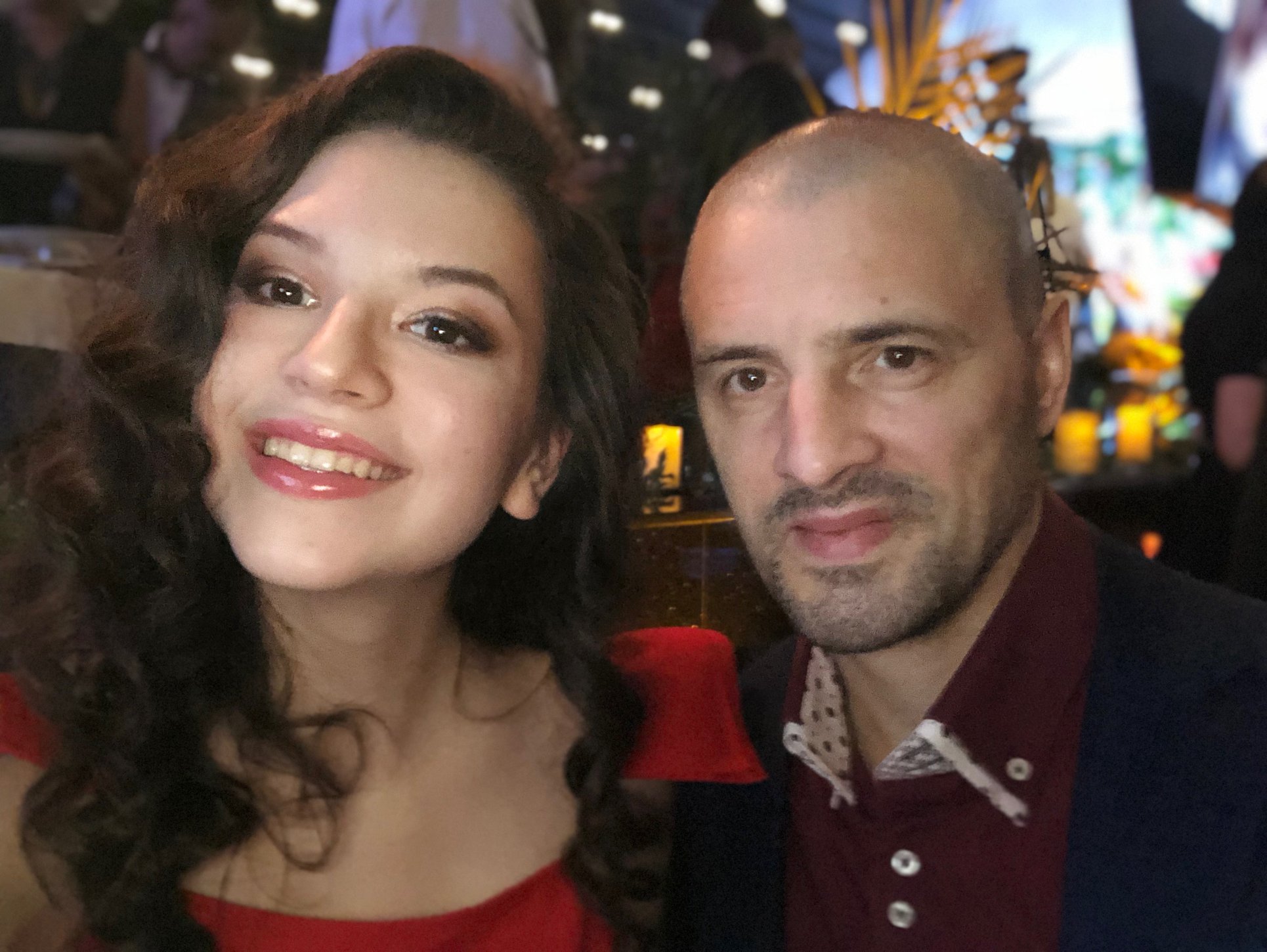 Pavel Stratan alături de fiica sa, Cleopatra