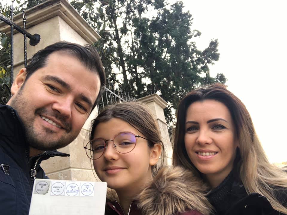 Laurențiu Duță împreună cu soția și fiica lor