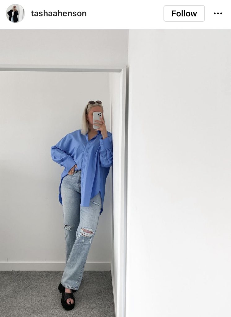 Cum porţi cămaşa oversize