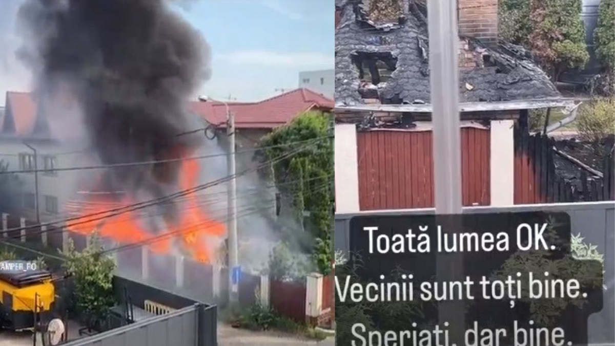 Incendiu violent lângă casa lui Cabral, în timpul petrecerii de botez a fiului său