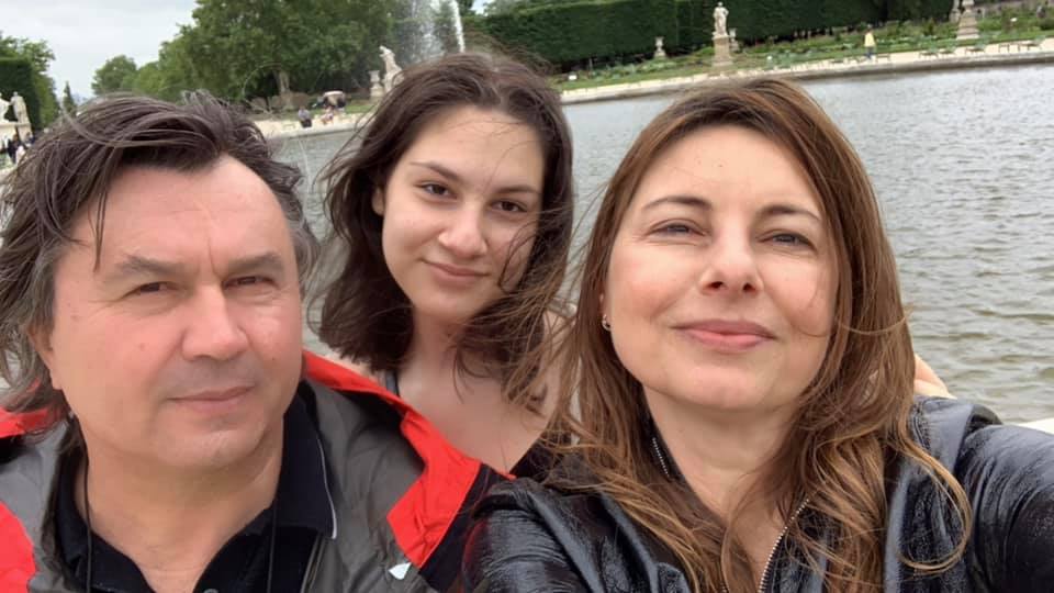 Livia Dilă și familia sa