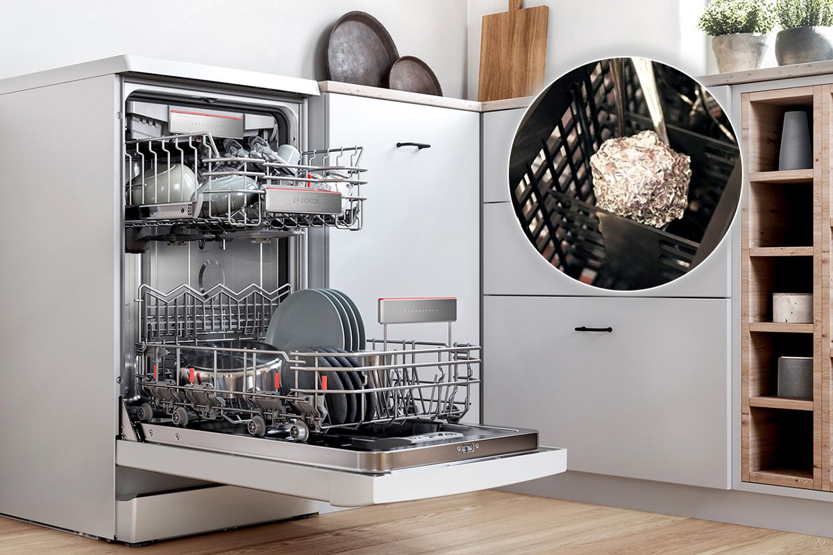 De ce să pui o bilă de folie de aluminiu în mașina de spălat vase