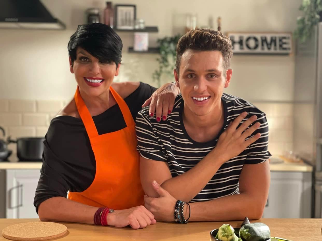 Patrizia Paglieri și fiul său