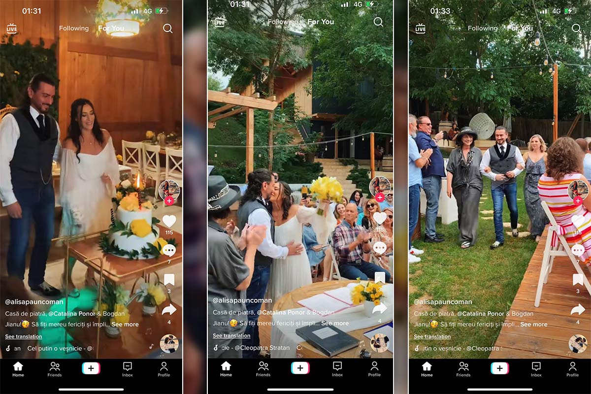 Cătălina Ponor s-a căsătorit cu Bogdan Jianu