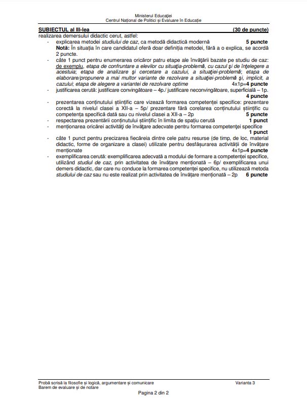 Subiecte - Filosofie