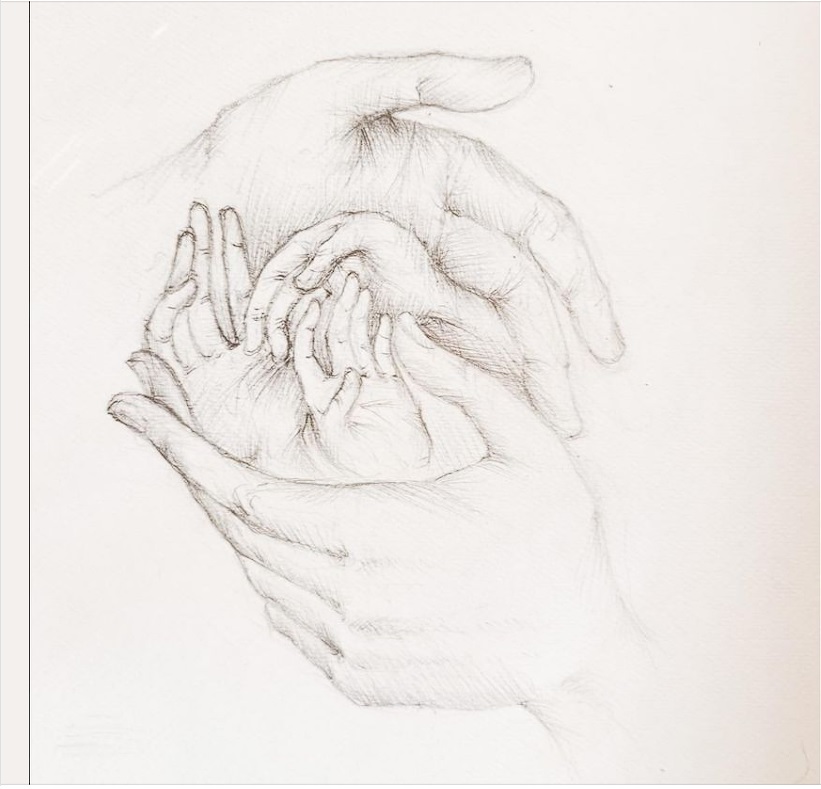 Imaginea de pe invitația la botezul Larei