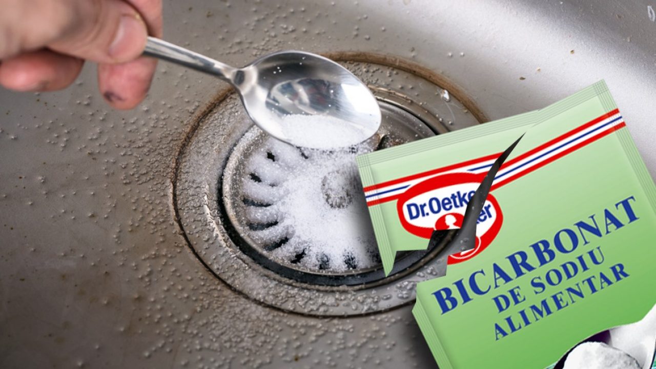Combinatia perfecta cu bicarbonat de sodiu care desfunda orice chiuveta