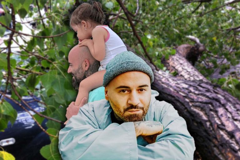 Fetița cântărețului Matteo, în pericol după ce un copac s-a prăbușit peste banca unde se juca. „Abia ne-am liniştit după şocul trăit”