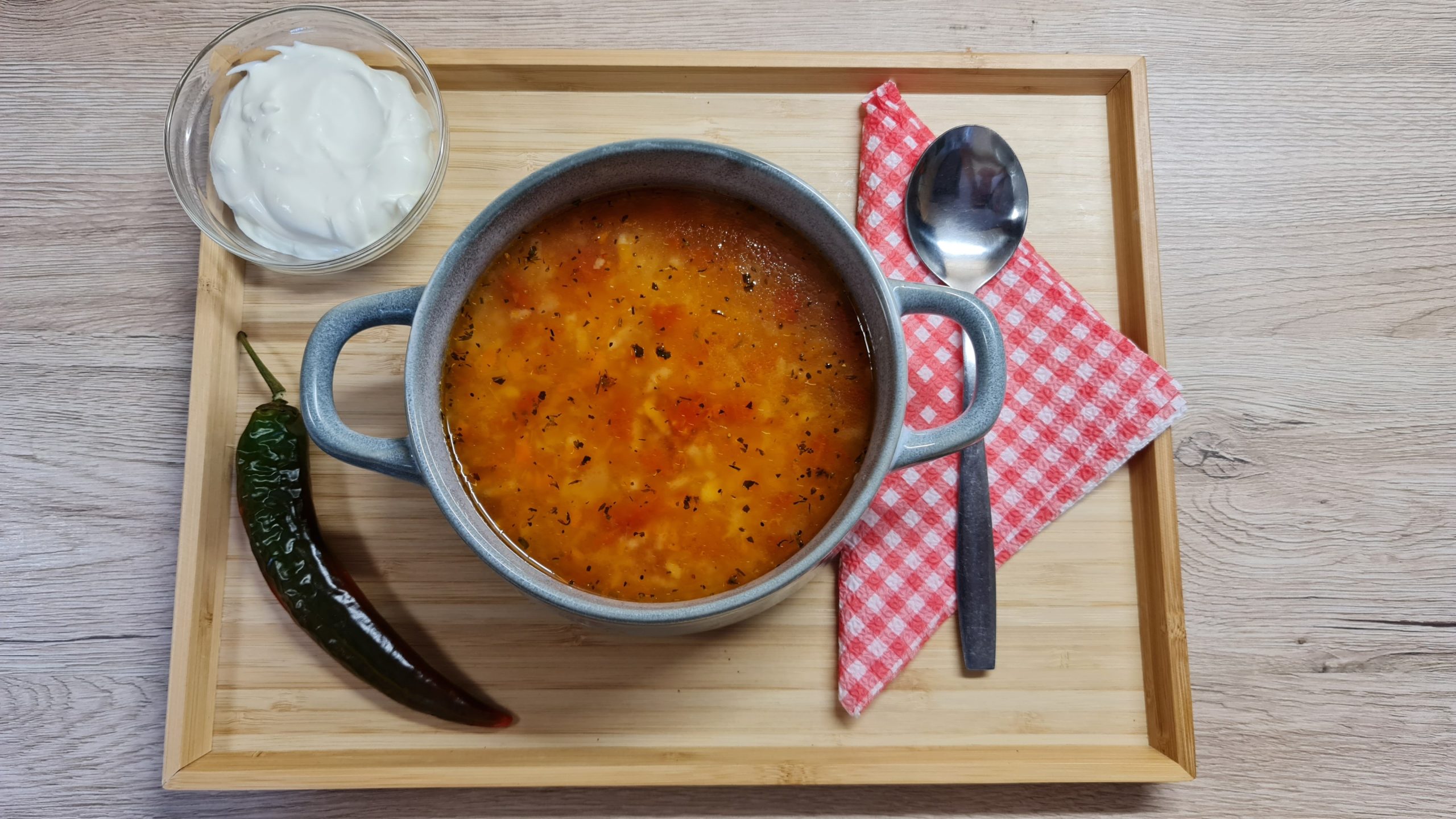 supa de rosii cu orez si cimbru