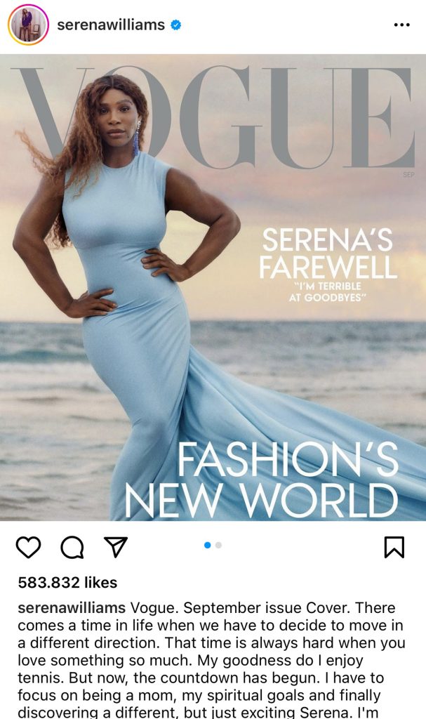Serena Williams a anunțat că se retrage din tenis