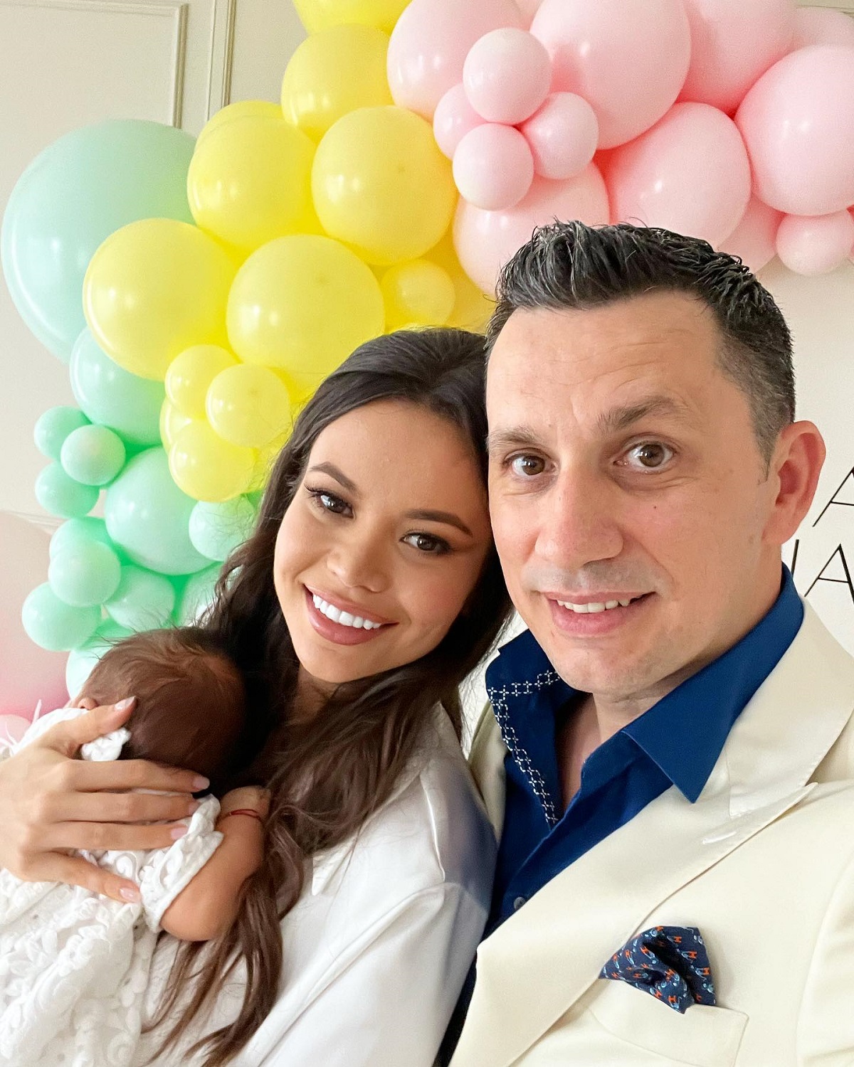 Denisa și Flick și-au botezat fetița