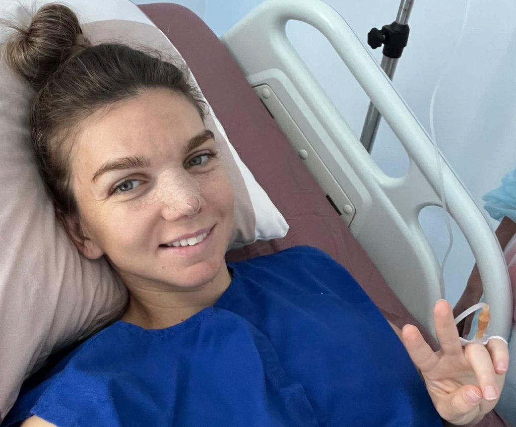 Simona Halep, după intervenția de rinoplastie