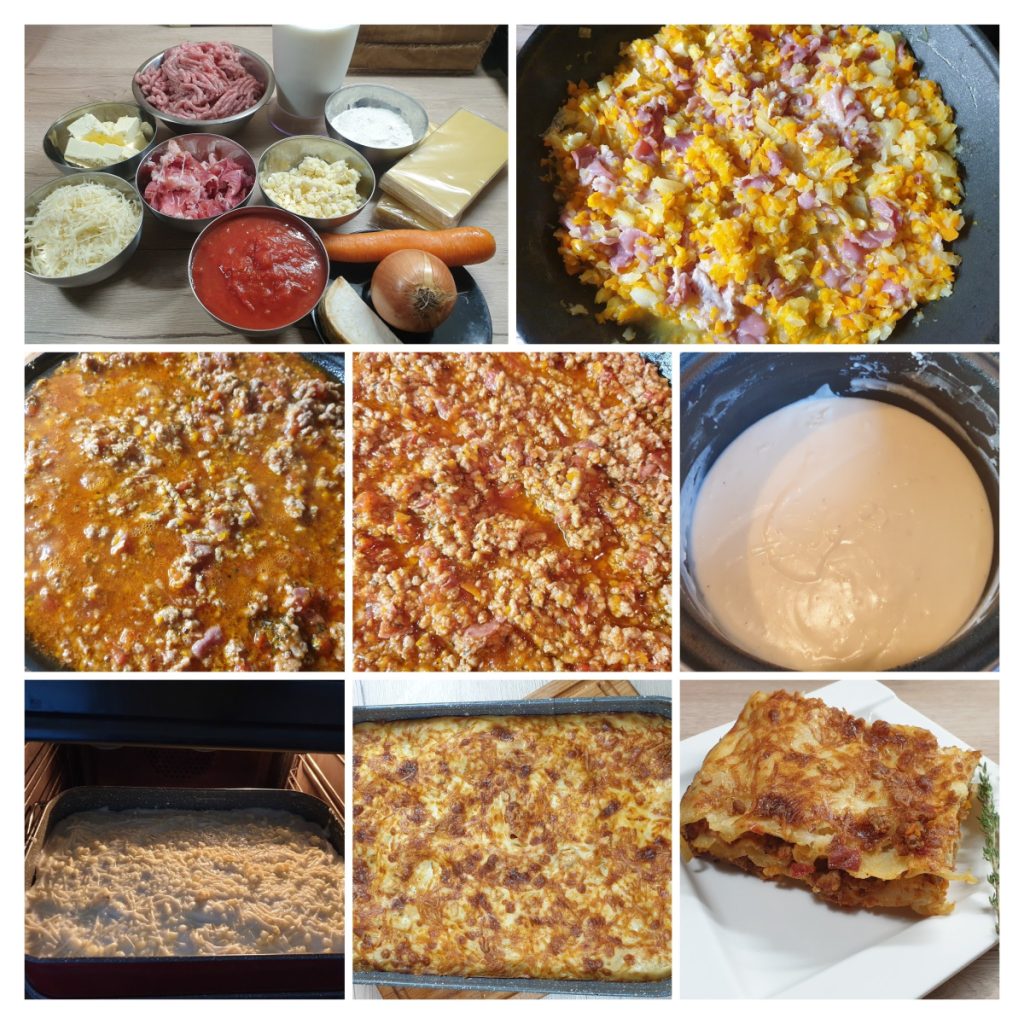 Etape preparare Lasagna cu sos ragu și bechamel