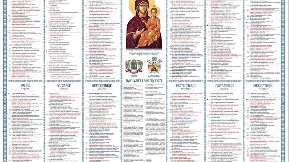 Calendar ortodox octombrie 2022. Când sunt sărbători cu cruce roșie
