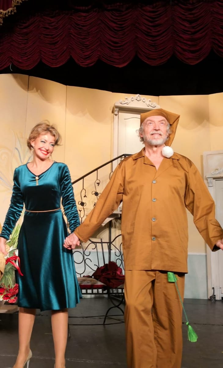 Alexandra Velniciuc, alături de tatăl ei, pe scenă