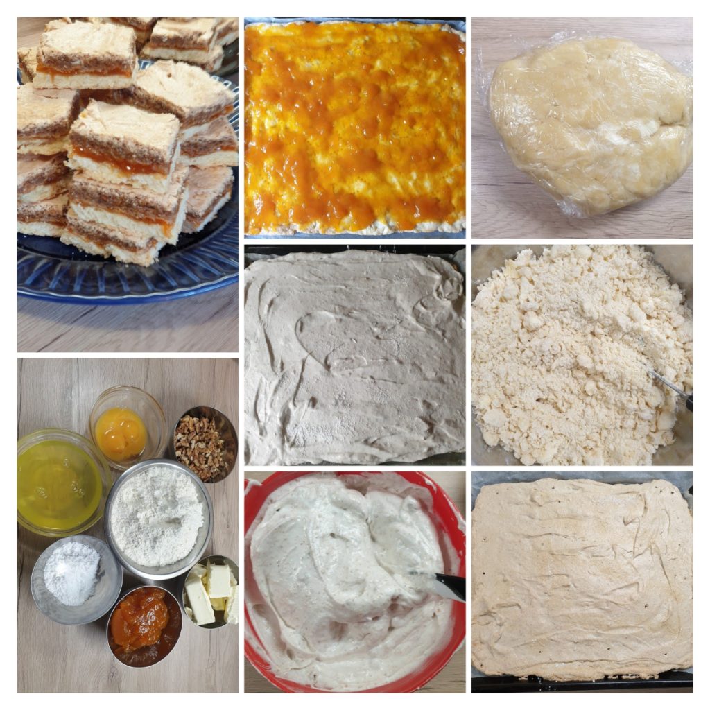 Etape de preparare Prăjitură cu gem de caise și bezea cu nucă. Foto: Oana Matei/ego.ro