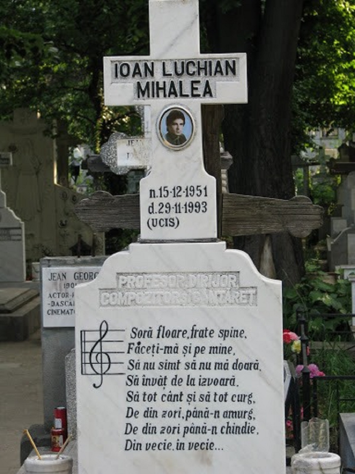 Mormântul marelui artist din Cimitirul Bellu