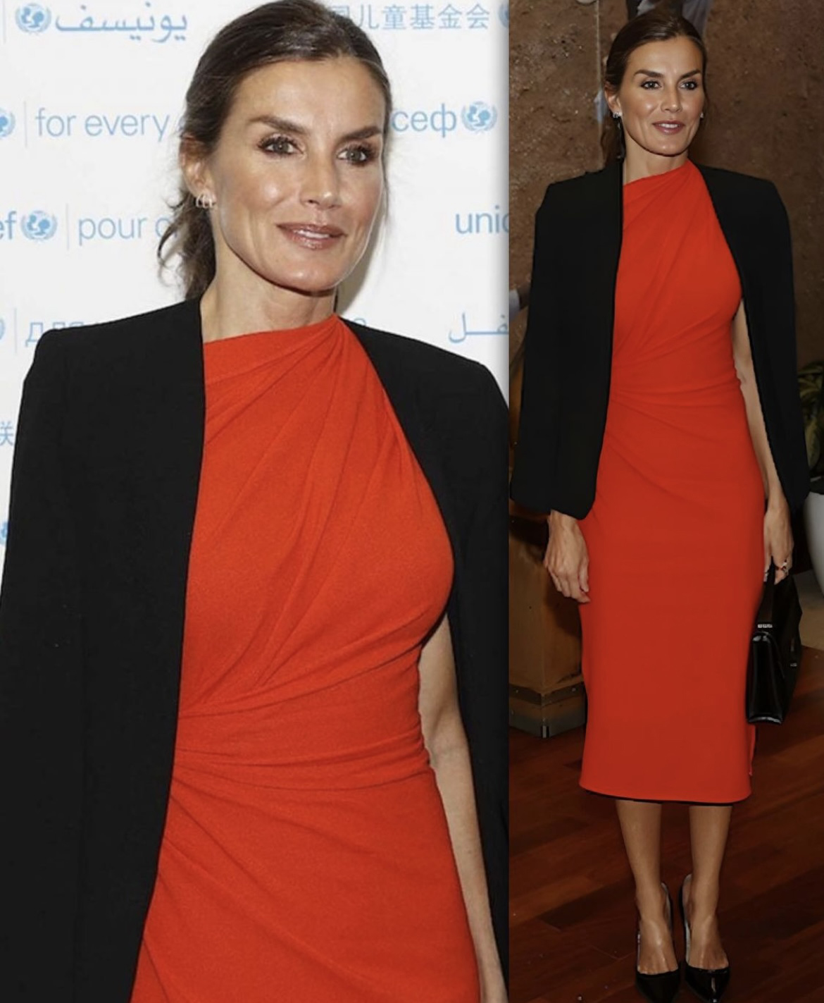 Regina Letizia a Spaniei, fabuloasă într-o rochie roșie