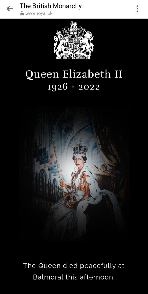 Regina Elisabeta a II-a a murit