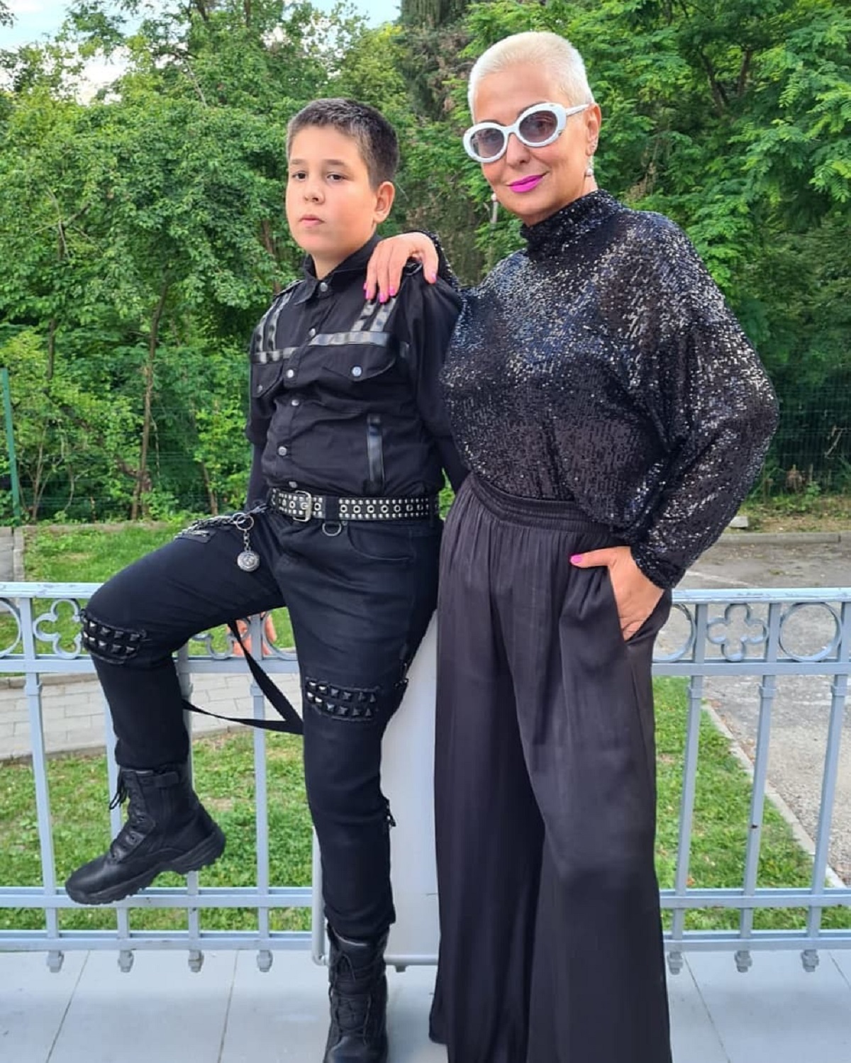 Monica Anghel și fiul ei