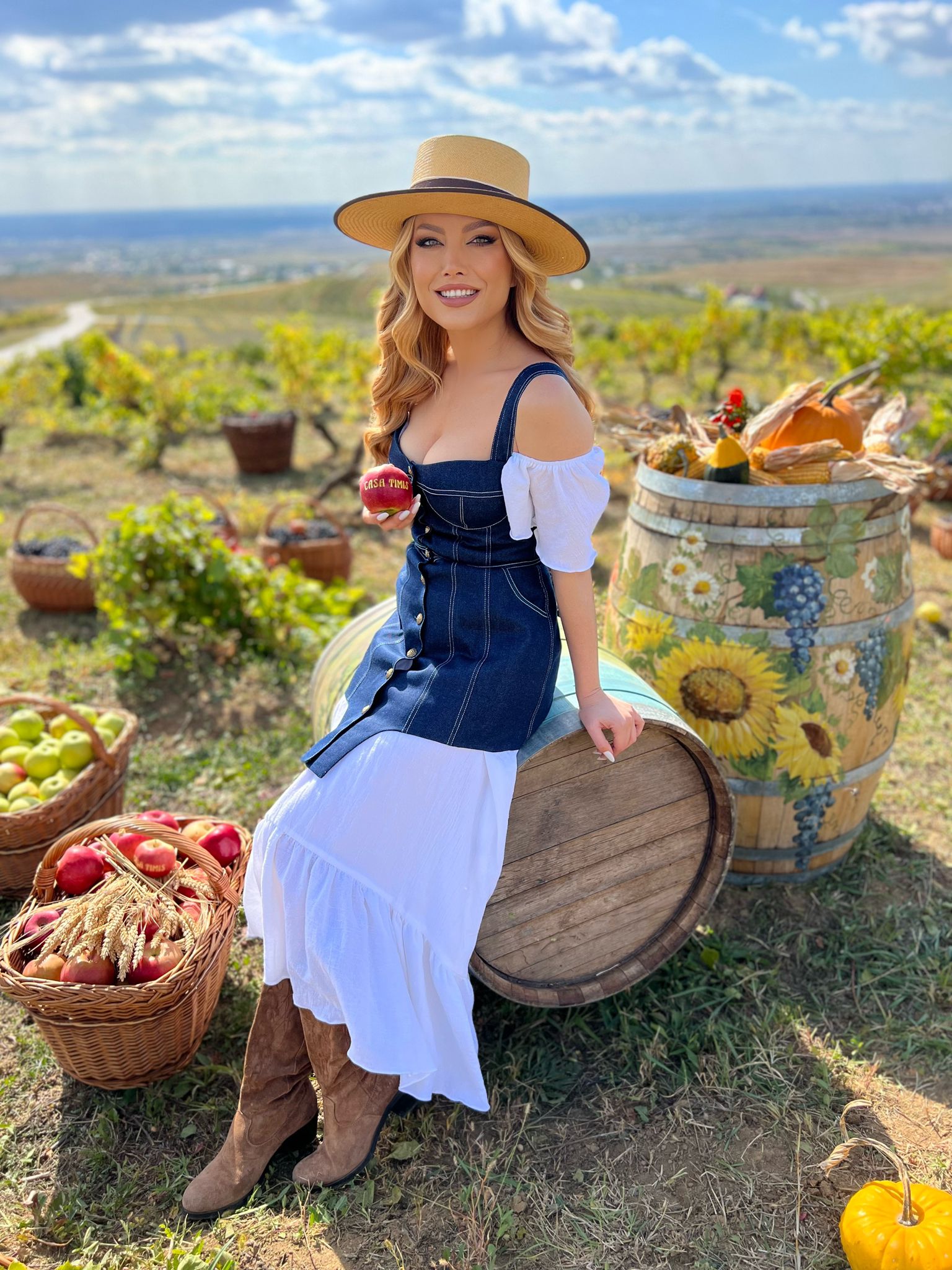 Elena Gheorghe la cules de struguri