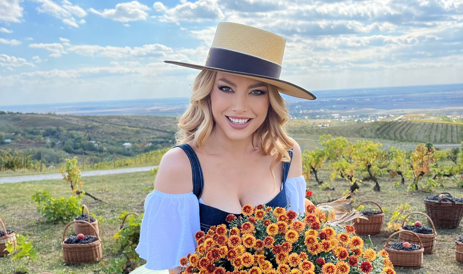 Elena Gheorghe la cules de struguri