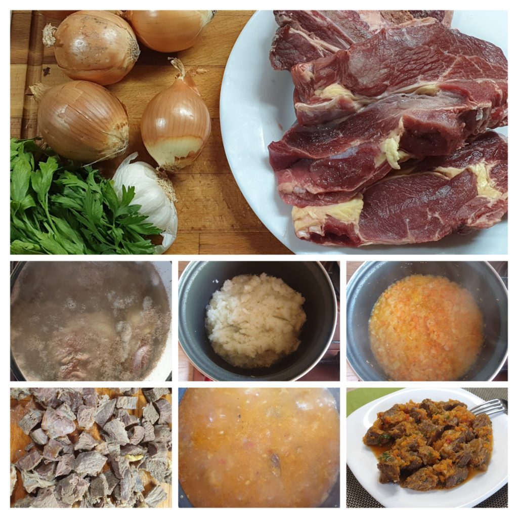 Etape pregătire Tocăniță de vită cu sos de ceapă. Foto: Oana Matei/ego.ro