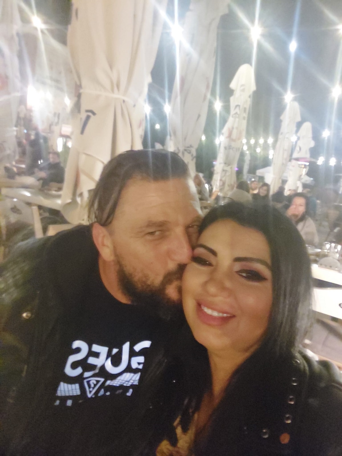 Adriana Bahmuțeanu și cu logodnicul ei