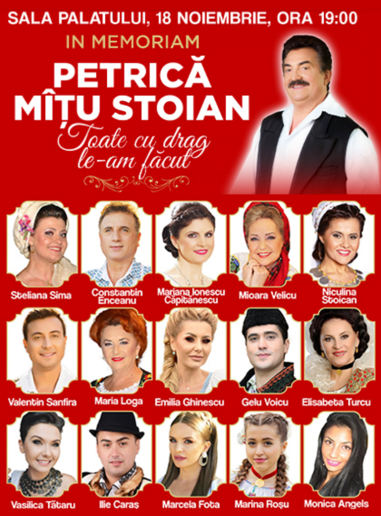 Constantin Enceanu apare pe afișul spectacolului ”In Memoriam Petrică Mîțu Stoian”