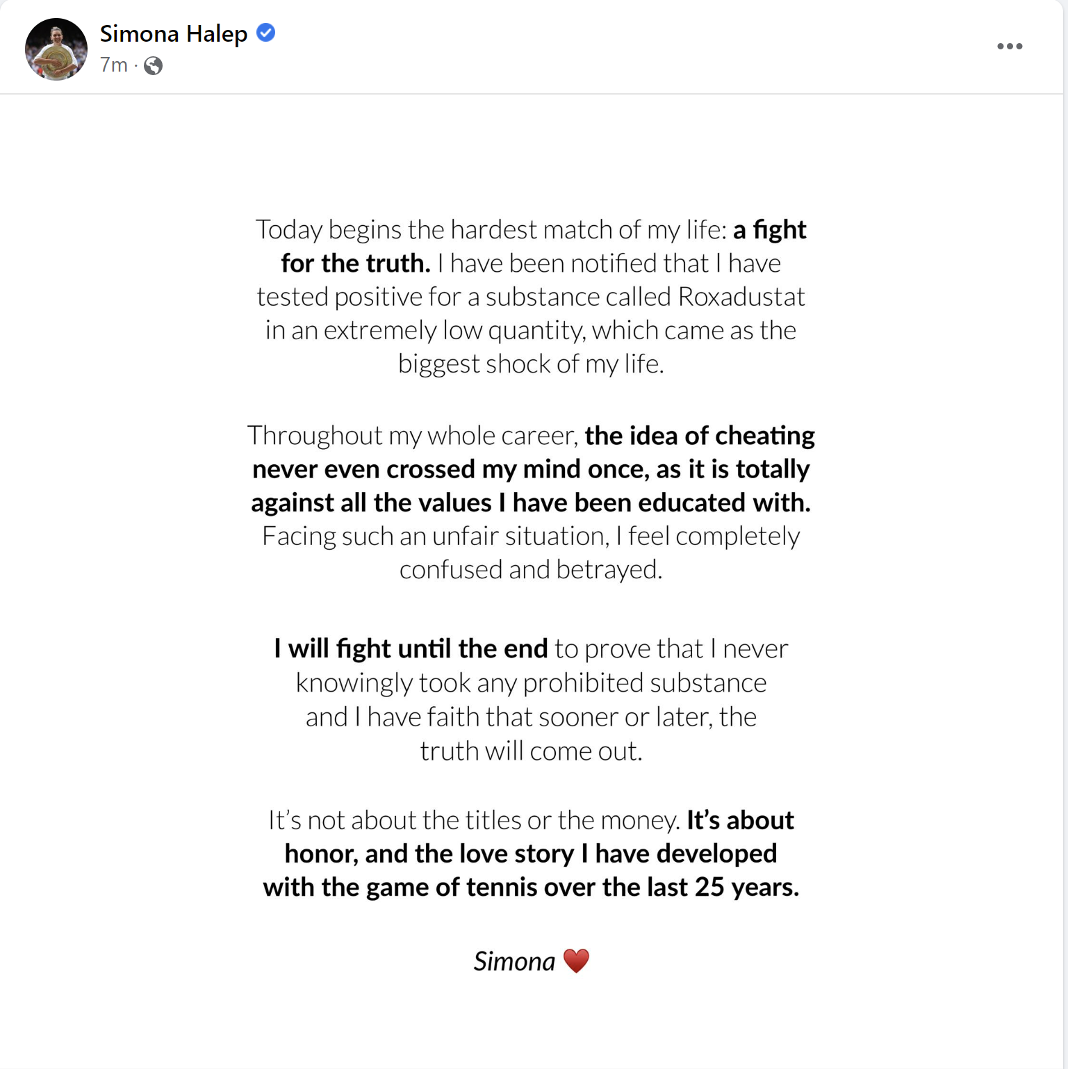 simona halep reactie