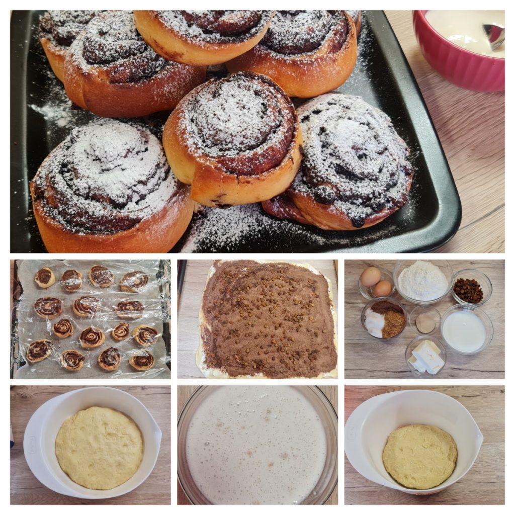 Etape de preparare Rulouri cu stafide și scorțișoară