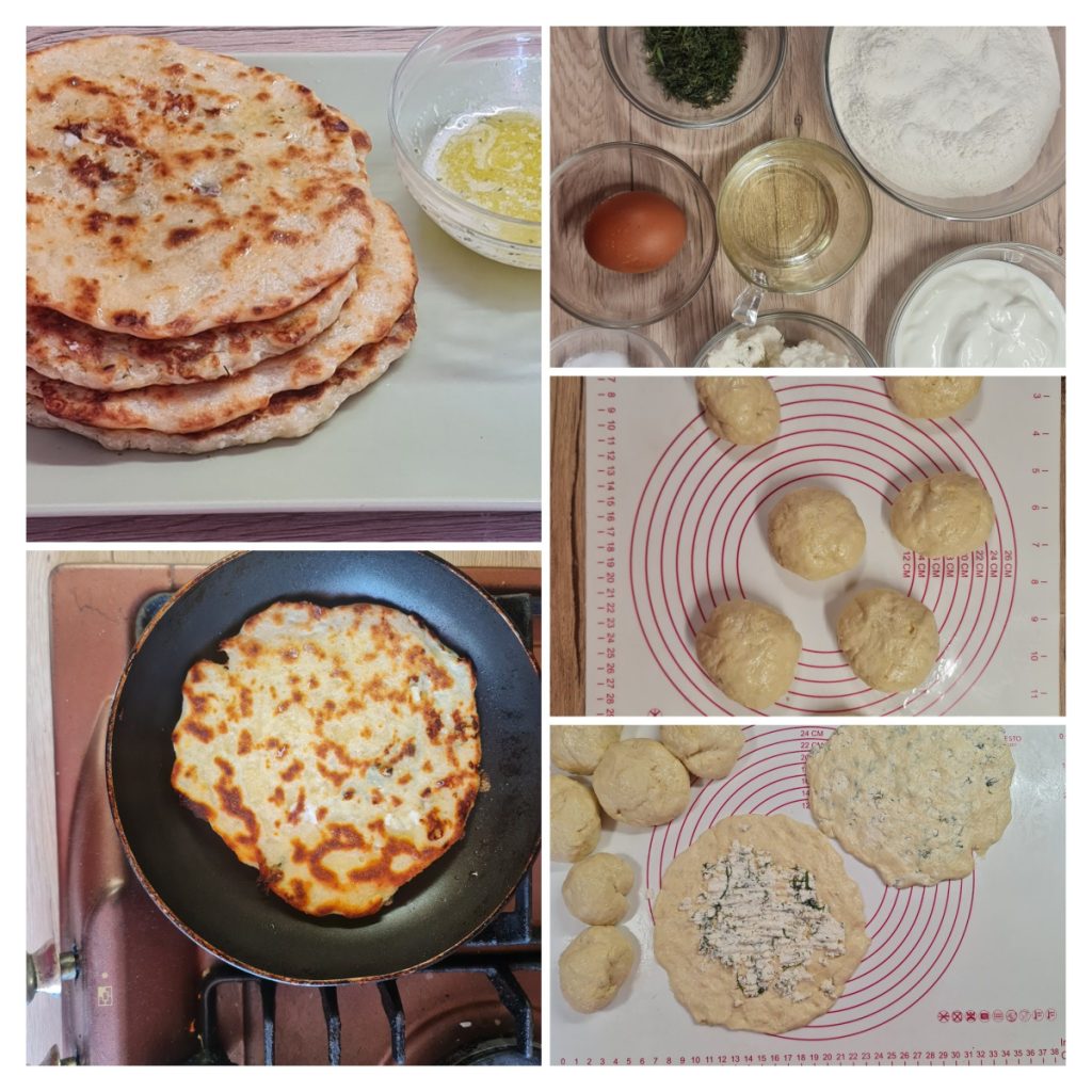 Etape de preparare Turte cu telemea la tigaie