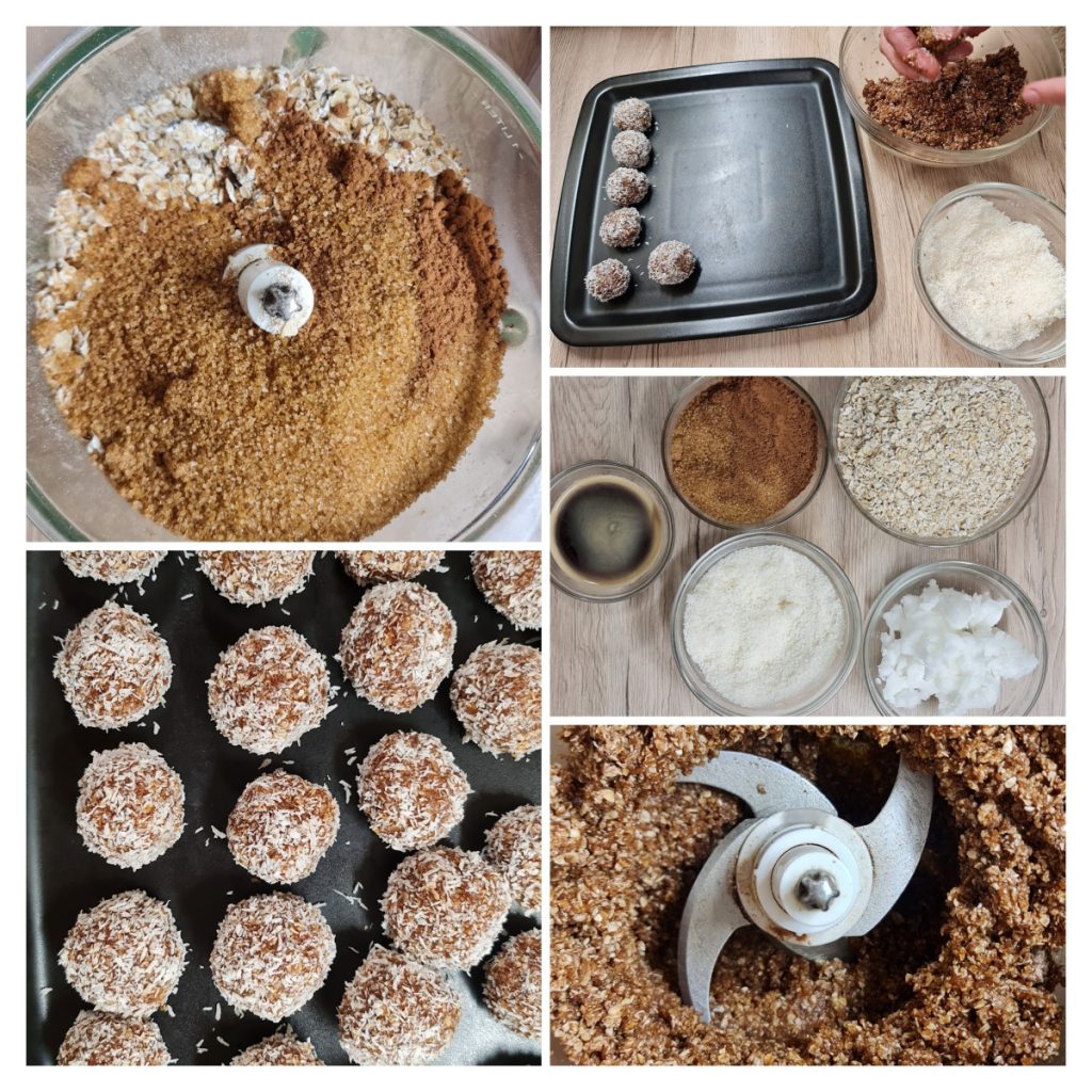 Etape de preparare Bomboane cu fulgi de ovăz și nucă de cocos