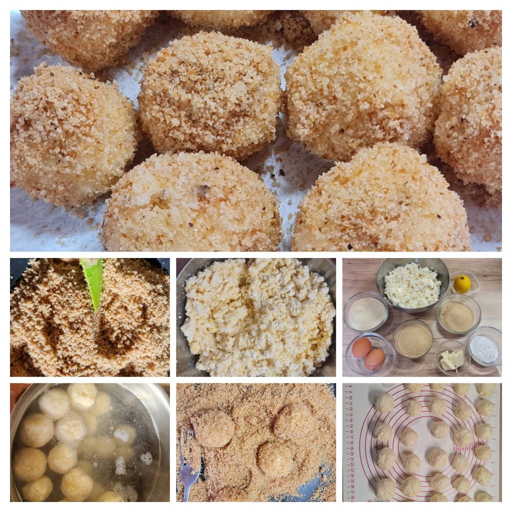 Etape de preparare papanași fierți cu brânză de vaci și pesmet dulce