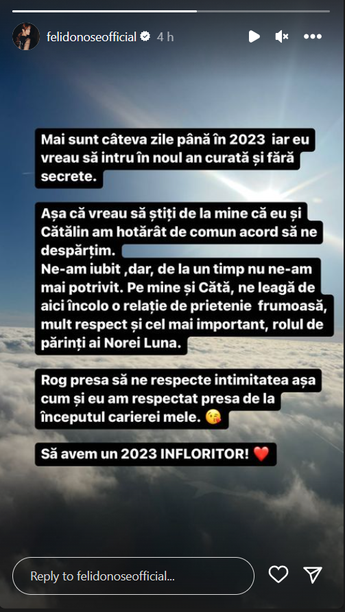 mesajul transmis de Feli