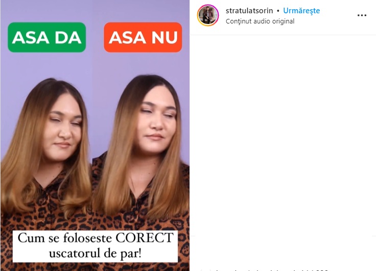 Sorin Stratulat, despre uscarea părului