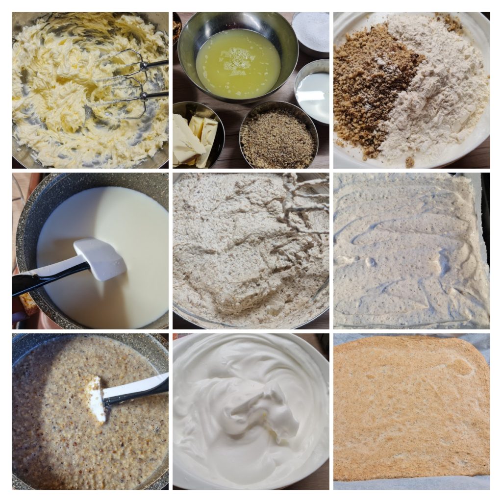 Etape de preparare Prăjitură cu cremă de nuci și unt