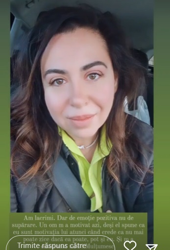 Oana Roman, cu ochii în lacrimi