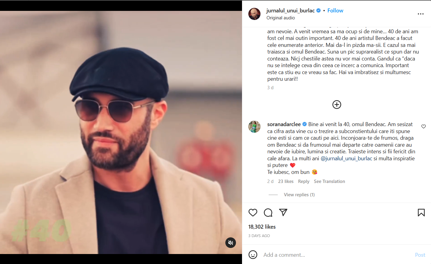 Decizia majoră luată de Mihai Bendeac, la 40 de ani