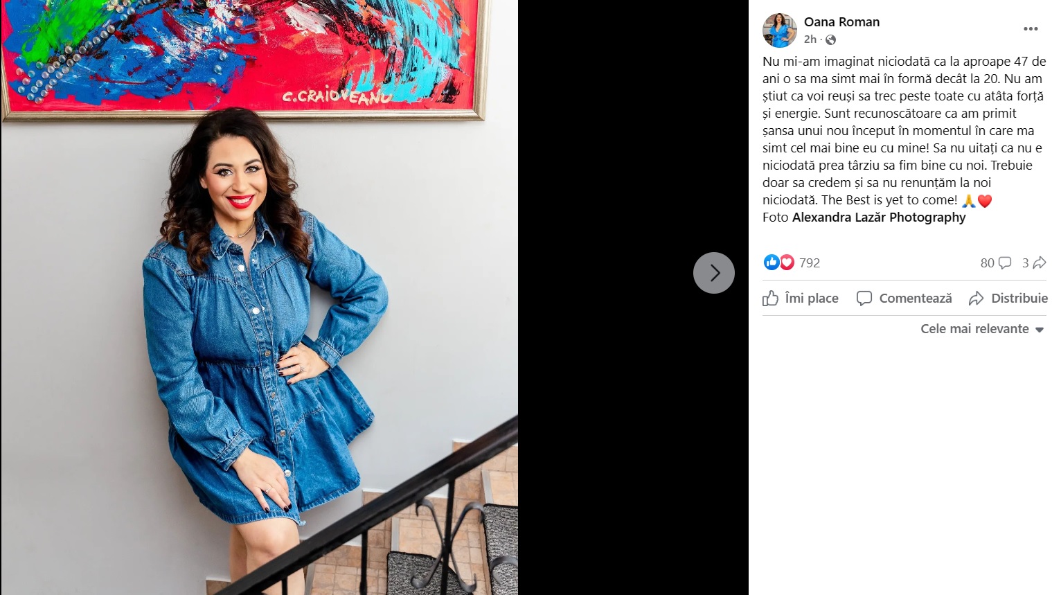 Mesajul cu care Oana Roman și-a surprins fanii