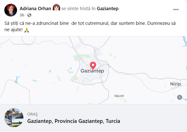 O supraviețuitoare româncă, mărturii dramatice după cutremurul devastator din Turcia