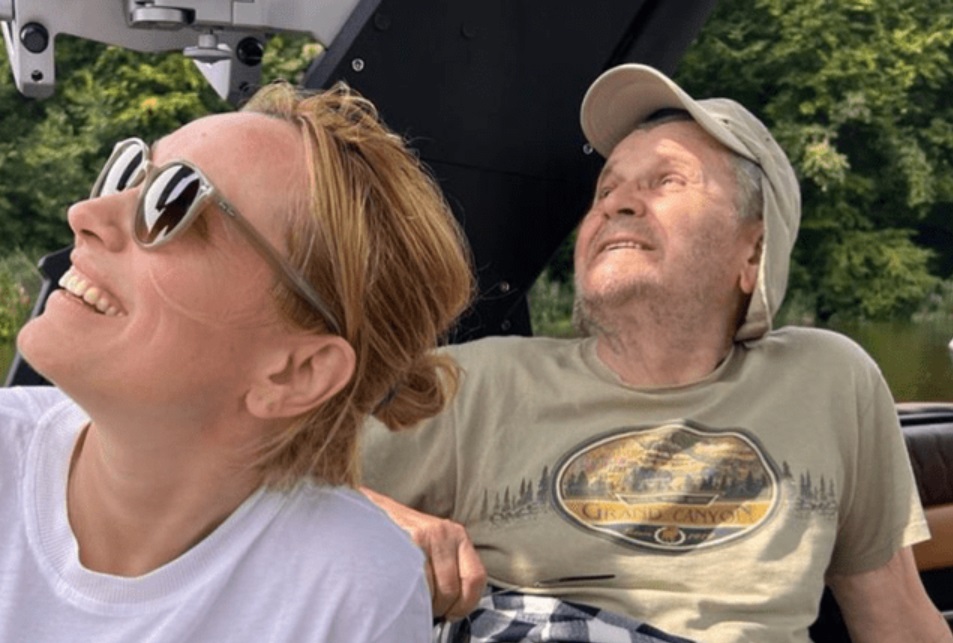 Andreea Esca și tatăl său